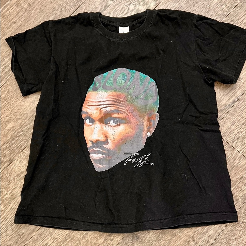 Frank Ocean Blonde Graphic T Shirt Black Youth Large Cotton Tee​